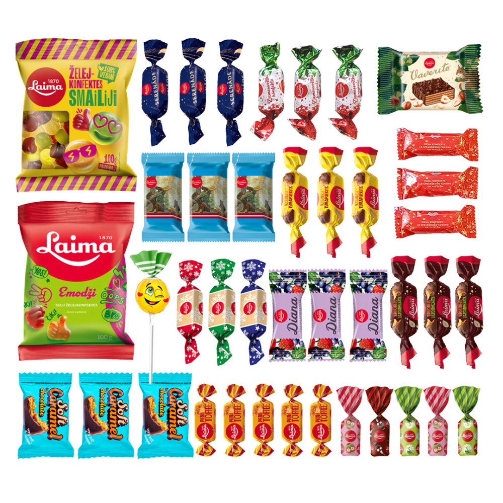 Bērnu saldumu izlase "Dāvanu maiss", 680 g