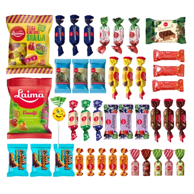 Bērnu saldumu izlase "Dāvanu maiss", 680 g