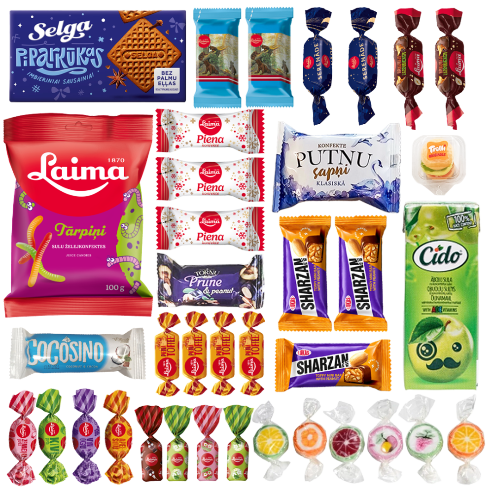 Bērnu saldumu izlase "Svētku kārumi", 880 g